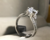 3Ct Round Cut Diamond Hidden Halo Vintage Engagement Ring 14K White Gold Finish