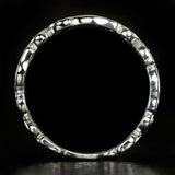 1Ct Round Cut Diamond Milgrain Filigree Wedding Ring Band 18K White Gold Finish