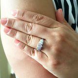 Accents Solitaire Engagement Ring 2.5ct Round Cut Diamond 14k White Gold Finish