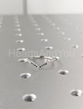 0.5ct Round Black Simulated Diamond Curved Wedding Band 14k White Gold Plated