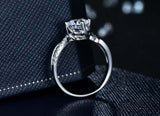 2.2ct Engagement Ring Round Cut Diamond Infinity Design 14k White Gold Finish