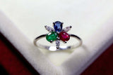 2.3ct Engagement Ring Oval Cut Multi-Stone Stylish Partywear 14k White Gold Over