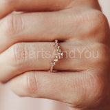 0.5ct Baguette Cut Simulated Diamond Curved Wedding Band 14k White Gold Plated