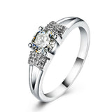 1.6ct Round Cut VVS1D Diamond Engagement Ring 14k White Gold Finish Split Shank