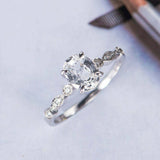 2.2ct Oval Cut VVS1D Diamond Round Accents Engagement Ring 14k White Gold Finish