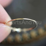 0.5ct Round Cut Moissanite Half Eternity Wedding Band 14k Yellow Gold Plated
