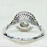2.5ct Round Cut VVS1 Diamond Art Deco Floral Engagement Ring 14k White Gold Over
