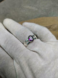 2ct Engagement Ring Oval Cut Amethyst Split Shank Solitaire 14k WhiteGold Finish