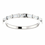 0.5ct Baguette Diamond Eternity Anniversary Wedding Band 14k White Gold Finish