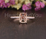 0.45ct Oval Stone Ring Setting Round Simulated Semi Mount 14k Rose Gold Plated