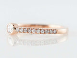 1ct Oval Diamond Engagement Ring East West Accent Solitaire 14k Rose Gold Finish