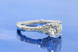 1.5ct Round Cut Diamond Solitaire with Accent Filigree Ring 14k WhiteGold Finish