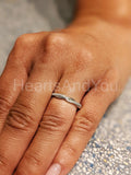 0.3ct Round Cut Moissanite Infinity Eternity Wedding Band 14k White Gold Plated