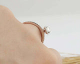 2ct Emerald Diamond Engagement Ring Halo 14k White Gold Finish with Round Accent