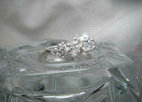 Cluster Vintage Engagement Ring 2.2ct Cushion Cut Diamond 14k White Gold Finish