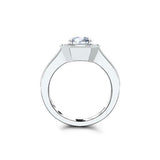 Antique Halo Art Deco Engagement Ring 2ct Round Cut Diamond 14k WhiteGold Finish