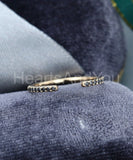 0.3ct Round Cut Simulated Black Diamond Open Cuff Wed Band 14k YellowGold Plated