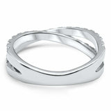 2ct Round Cut Diamond Cross Design Solitaire Engagement Ring 14k White Gold Over