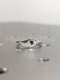 0.5ct Round Cut Moissanite Stylish Women Engagement Ring 14k White Gold Plated