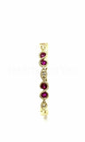 0.3ct Round Cut Simulated Pink Ruby Minimalist Wed Band 14k Yellow Gold Plated