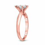 1ct Marquise Cut DVVS1 Diamond Solitaire Engagement Ring 14K Rose Gold Finish