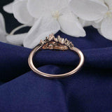 2.1ct Round Cut Diamond Engagement Ring 14k Rose Gold Finish Unique Stackable
