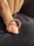 0.25ct Round Cut Moissanite Minimalist Women Wedding Band 14k White Gold Plated