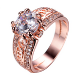 2ct Round Cut VVS1 Diamond Engagement Ring 14k Rose Gold Finish Vintage Filigree