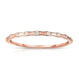 0.4ct Round Cut Diamond Wedding Band 14k RoseGold Finish Stackable Half Eternity