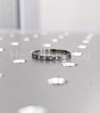 0.3ct Round Cut Moissanite Anniversary Women Wedding Band 14k Black Gold Plated