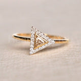 0.6ct Trillion Simulated Morganite Halo Engagement Ring 14K Yellow Gold Plated