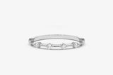 1ct Wedding Band Ring Round Cut Diamond Stackable Anniversary 14k WhiteGold Over