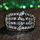 3ct Round Cut VVS1D Diamond Engagement Ring 18k White Gold Finish Unique Design