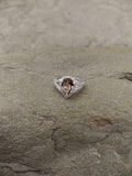 2ct Engagement Ring Pear Cut Peach Morganite Split Shank Halo 14k WhiteGold Over