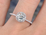 1.5Ct Round Cut VVS1/D Diamond Solitaire Engagement Ring 18K White Gold Finish