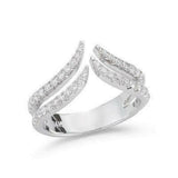 2ct Round Cut Diamond Engagement Ring 14k White Gold Finish Dual Split Band Open