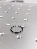 0.2ct Round Cut Moissanite Open Cuff Women Wedding Band 14k Black Gold Plated