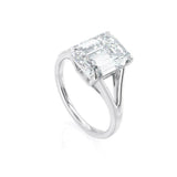 3ct Emerald Cut Diamond Engagement Ring Split Shank Solitaire 14k WhiteGold Over