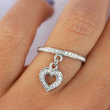 1.5ct Round Cut Diamond Engagement Ring Stylish Tear Drop 14k White Gold Finish