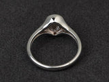 1.6ct Engagement Ring Oval Cut Morganite Bezel Set Solitaire 14k White Gold Over