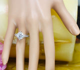 Fancy Solitaire Engagement Ring 2ct Round Cut VVS1 Diamond 14k White Gold Finish