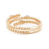 0.3ct Round Cut Moissanite Spiral Wrap Engagement Ring 14K Yellow Gold Plated