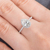 2ct Pear Cut VVS1 D Diamond Solitaire Engagement Ring 14k White Gold Finish