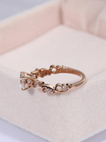 0.7ct Round Cut Diamond Engagement Ring Antique Vintage 14k Rose Gold Finish