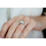 3ct Radiant Diamond Engagement Ring Trillion Accents Trilogy 14k White Gold Over