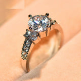 2.3ct Round Cut Diamond Engagement Ring 14k White Gold Finish Milgrain Solitaire