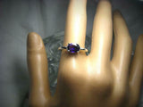 1.25ct Oval Cut Purple Amethyst East West Solitaire Ring 14k White Gold Finish