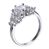 2.2ct Round Cut Diamond Engagement Ring 14k White Gold Finish Classic Solitaire