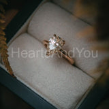 0.5ct Pear Simulated Diamond Solitaire Engagement Ring 14k Yellow Gold Plated