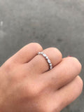 1ct Marquise Round Cut Diamond Minimalist Eternity Ring Band 14k White Gold Over